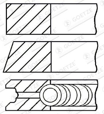 GOETZE ENGINE Piston Ring Kit Article number: 08-294800-00 cheaply
