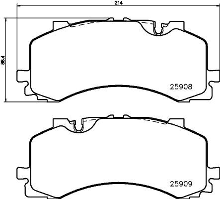 HELLA Brake pad set Article number: 8DB 355 036-471 cheaply