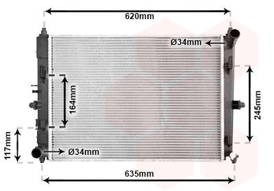VAN WEZEL Radiaator, mootorijahutus Artikli number: 27002288 soodsalt