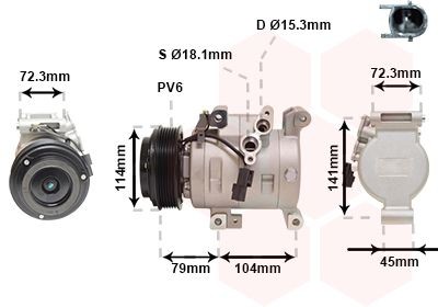 VAN WEZEL Compresseur de climatisation UGS: 2701K702 à peu de frais