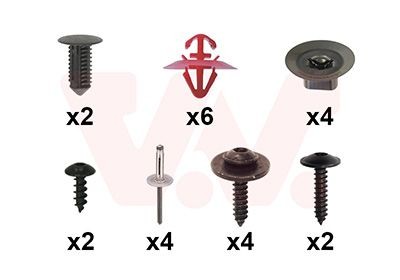 VAN WEZEL 4312793 Mounting Kit, bumper KANGOO 1.5 dCi 90 (FW0G, FW05, FW08, FW11) 90 PS Diesel
