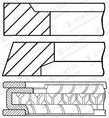 GOETZE ENGINE Piston Ring Kit Article number: 08-786800-00 cheaply