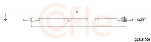 COFLE 2CB.FI009 Cable, manual transmission LINEA 1.3 JTD Multijet (323AXB1A) 86 PS Diesel