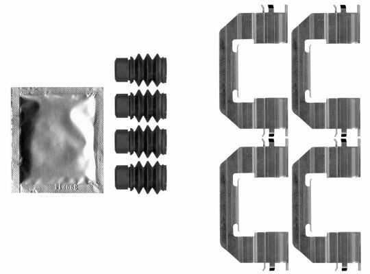 TEXTAR 82548500 Lisakomplekt, ketaspiduriklotsid COMPASS 2.0 Flex 166 HP Bensiin/etanool