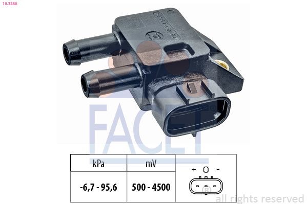 FACET Sensor, exhaust pressure Article number: 10.3386 cheaply