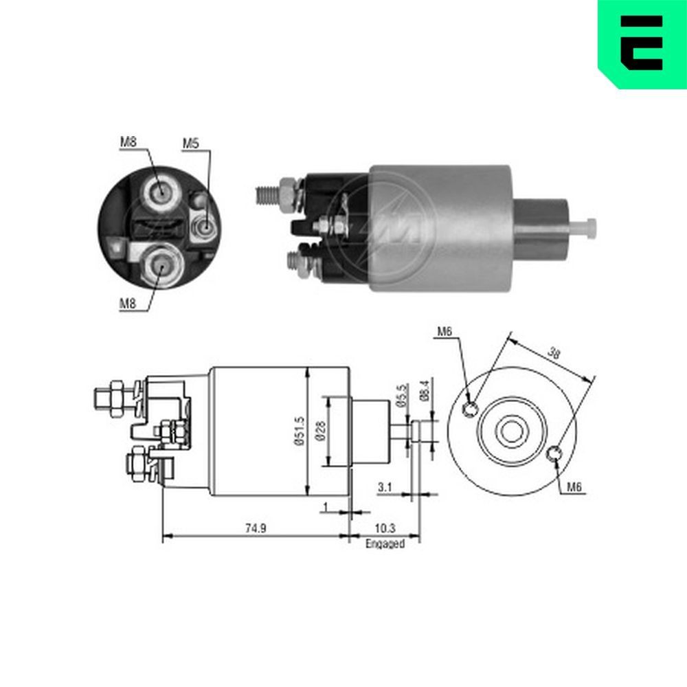 ERA Starter solenoid Article number: ZM2993 cheaply