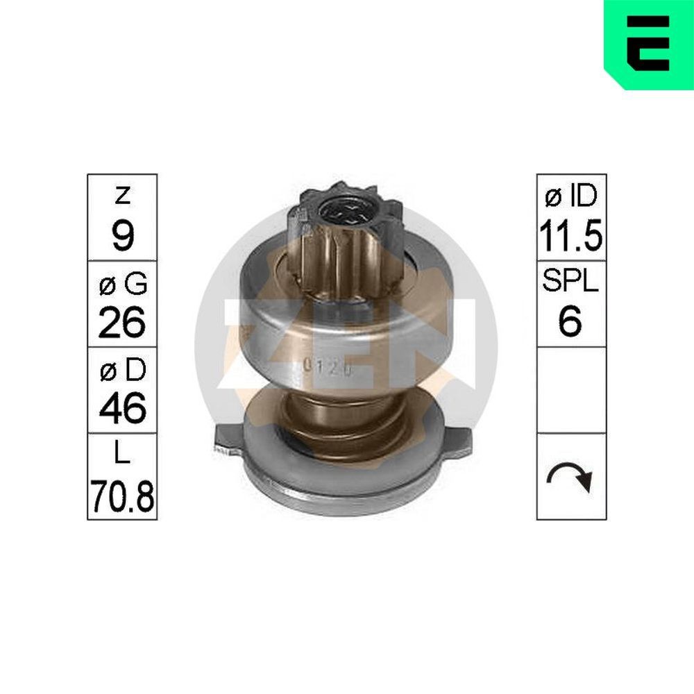 ERA ZN0120 Vabajooks, starter Y10 1.3 i.e. GT 78 HP Bensiin 1995