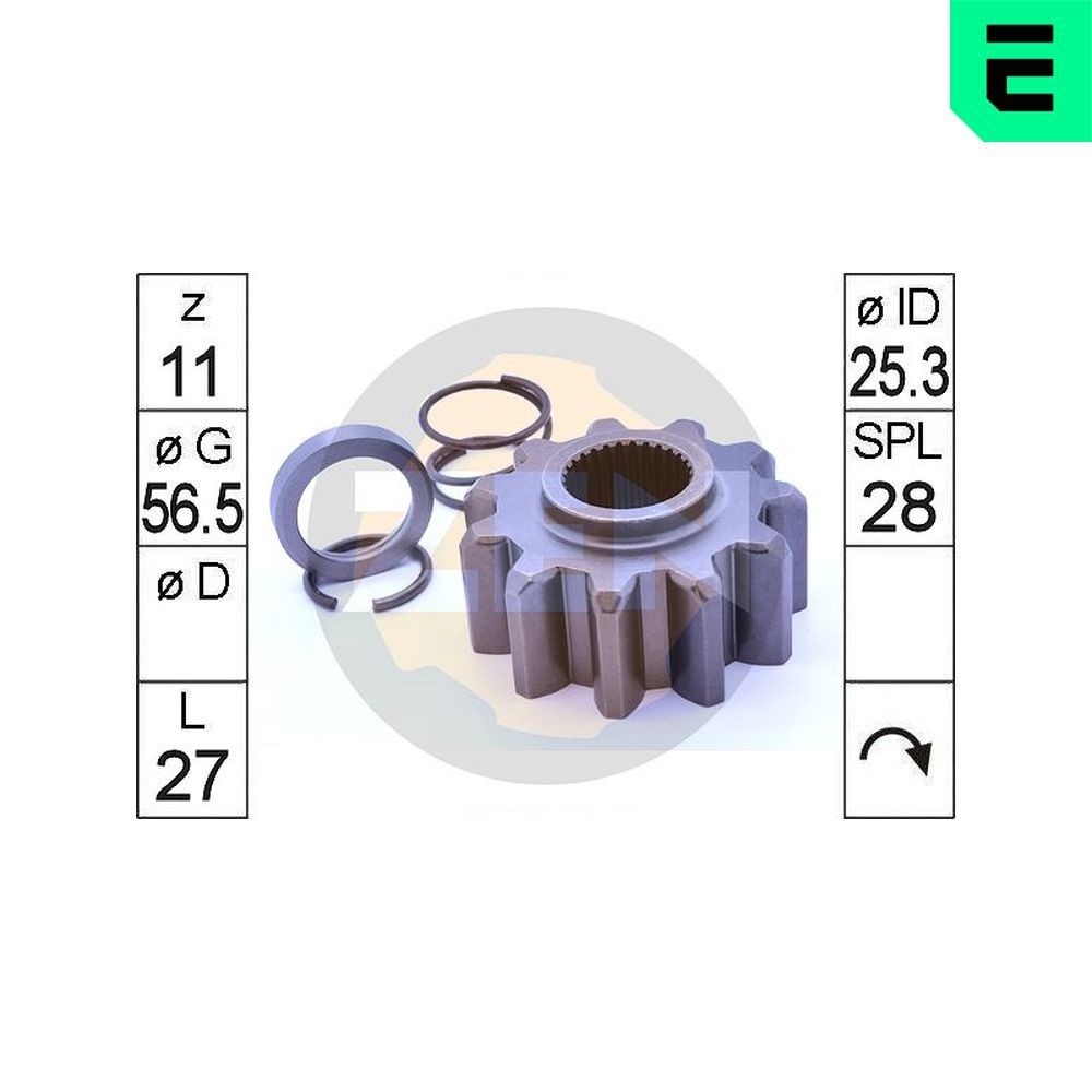 ERA ZN13117 Hammastrummel, starter CORDIA 1.6 GSL 75 HP Bensiin 1989