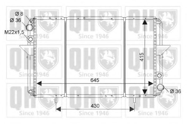 QUINTON HAZELL Engine radiator Article number: QER1336 cheaply
