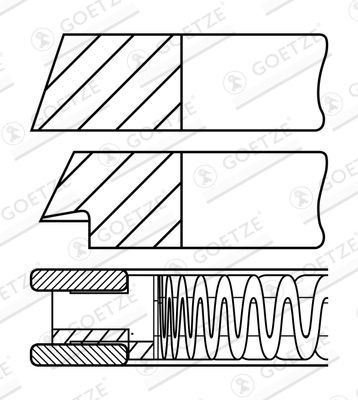 GOETZE ENGINE Piston Ring Kit Article number: 08-102500-00 cheaply
