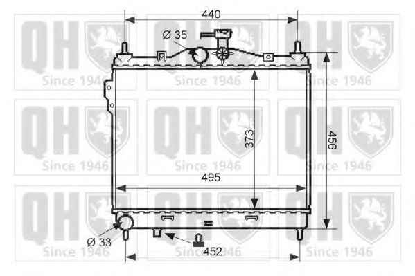 QUINTON HAZELL Engine radiator Article number: QER2200 cheaply