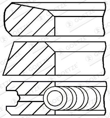 GOETZE ENGINE Piston Ring Kit Article number: 08-123700-00 cheaply