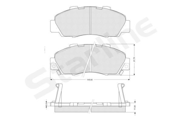 STARLINE Brake pad set Article number: BD S214 cheaply