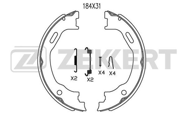 ZEKKERT Brake Shoe Set Article number: BK-4055 cheaply