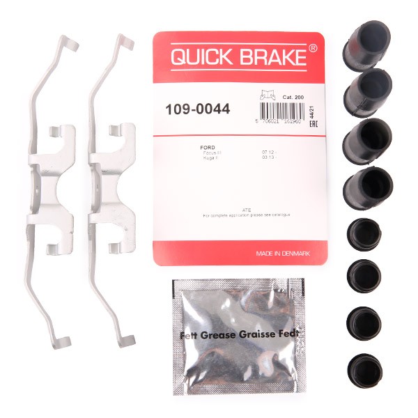QUICK BRAKE 109-0044 Monteringssæt til bremseklodser KUGA 2.0 TDCi (UFMA) 140 HK Diesel