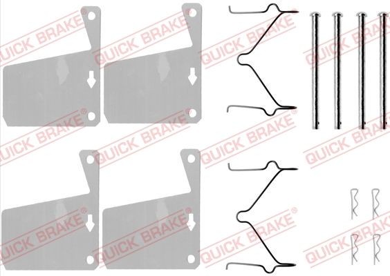 QUICK BRAKE 109-0961 Lisakomplekt, ketaspiduriklotsid KAEFER 1303 1.3 44 HP Bensiin 2003