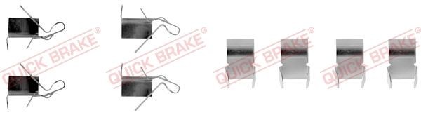 QUICK BRAKE 109-1060 Lisakomplekt, ketaspiduriklotsid ROCKY 2.8 TD (F70, F75, F80, F85) 91 HP Diisel 1998