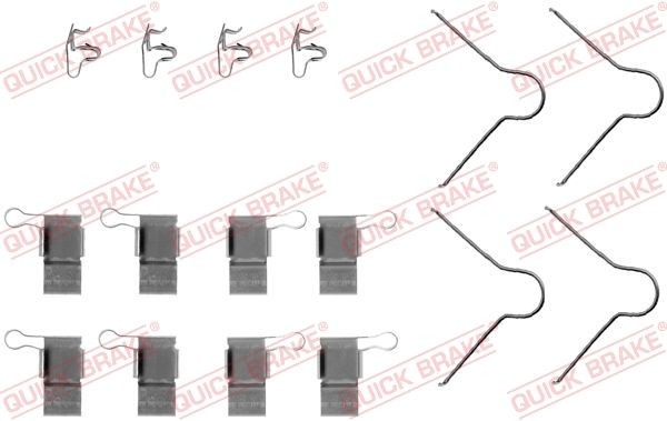 QUICK BRAKE 109-1089 Monteringssæt til bremseklodser HILUX Pick-up 2.4 i 4WD (RN106_, RN110_) 114 HK Benzin 1999