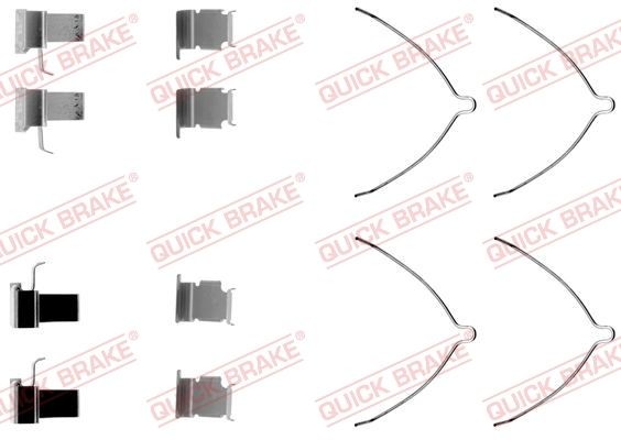 QUICK BRAKE 109-1261 Monteringssæt til bremseklodser PREVIA 2.4 (TCR10_) 160 HK Benzin 2000