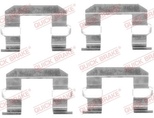QUICK BRAKE 109-1645 Lisakomplekt, ketaspiduriklotsid REXTON 2.7 Xdi 4x4 160 HP Diisel
