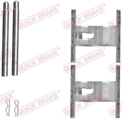 QUICK BRAKE 109-1660 Monteringssæt til bremseklodser A6 3.2 FSI 255 HK Benzin 2011