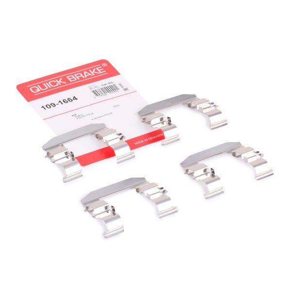QUICK BRAKE 109-1664 Monteringssæt til bremseklodser SORENTO 3.3 V6 4WD 248 HK Benzin 2011