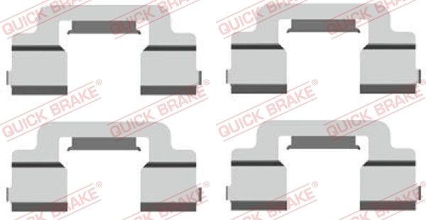 QUICK BRAKE 109-1703 Monteringssæt til bremseklodser C6 3.0 HDi 211 HK Diesel 2012