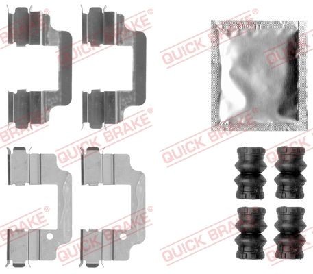 QUICK BRAKE 109-1806 Monteringssæt til bremseklodser S60 3.0 T6 AWD 304 HK Benzin 2019