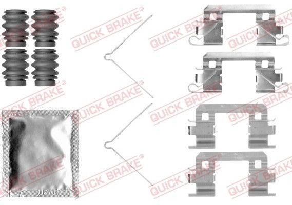 QUICK BRAKE 109-1811 Monteringssæt til bremseklodser INSIGHT 1.5 IMA (ZE3) 112 HK Benzin/elektro