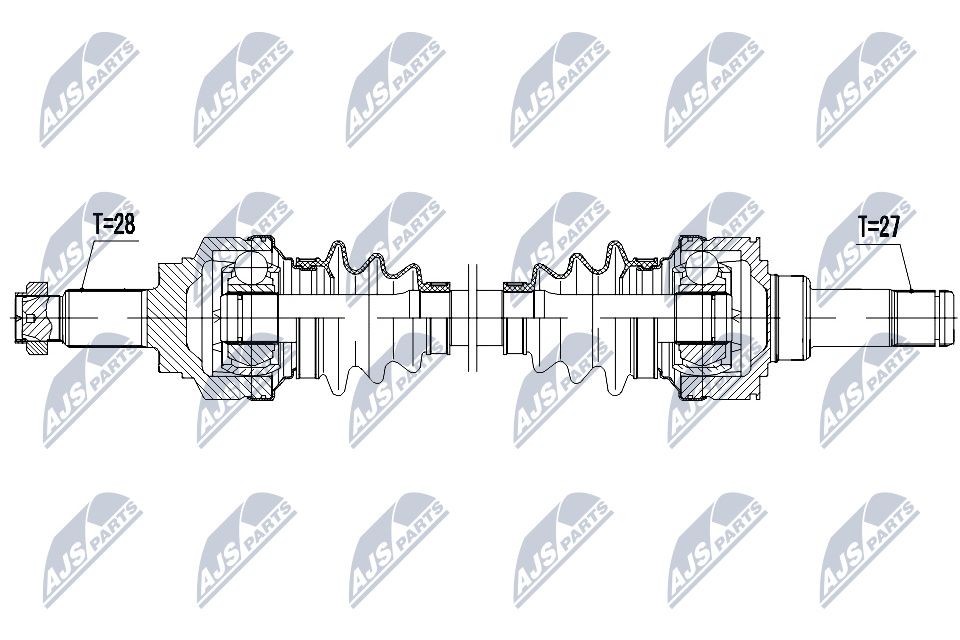 NTY Drivaxel Artikelnummer: NPW-BM-048 billigt
