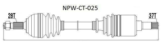 NTY Drive shaft Article number: NPW-CT-025 cheaply
