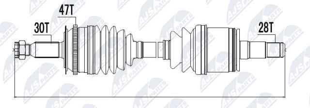 NTY Drive shaft Article number: NPW-MS-000 cheaply