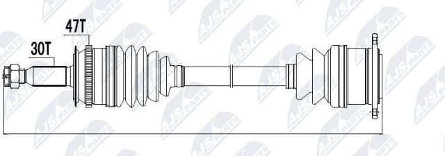 NTY Drive shaft Article number: NPW-MS-001 cheaply