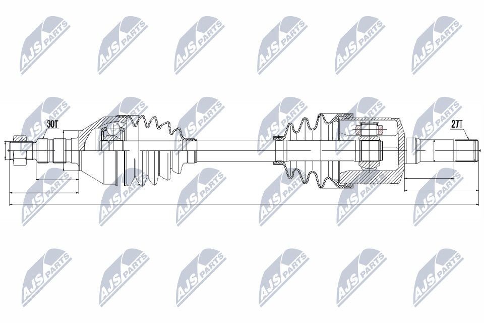 NTY Drive shaft Article number: NPW-PL-033 cheaply