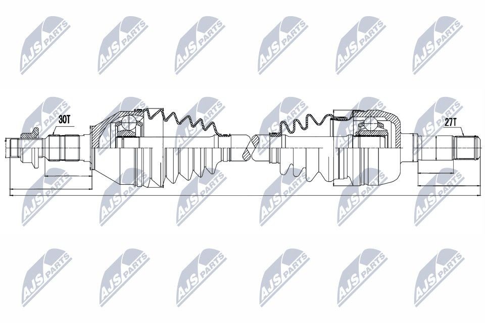 NTY Drive shaft Article number: NPW-PL-036 cheaply