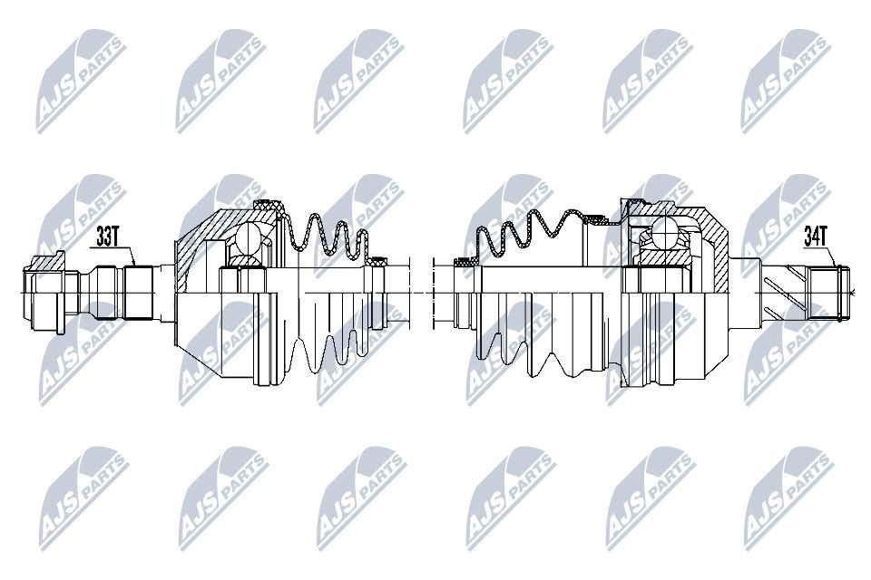 NTY Drive shaft Article number: NPW-PL-050 cheaply
