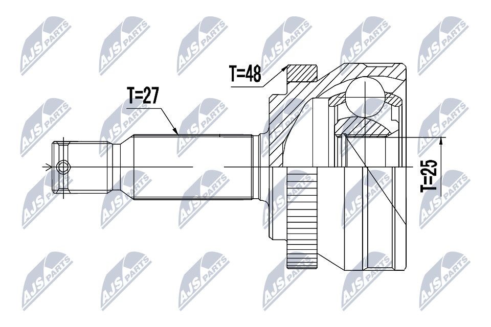NTY Joint kit, drive shaft Article number: NPZ-HY-517 cheaply