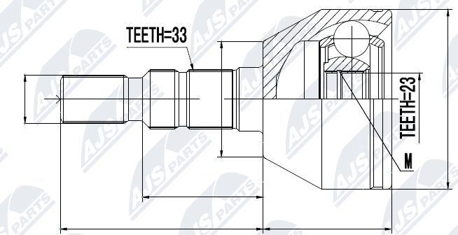 NTY Joint kit, drive shaft Article number: NPZ-PL-023 cheaply