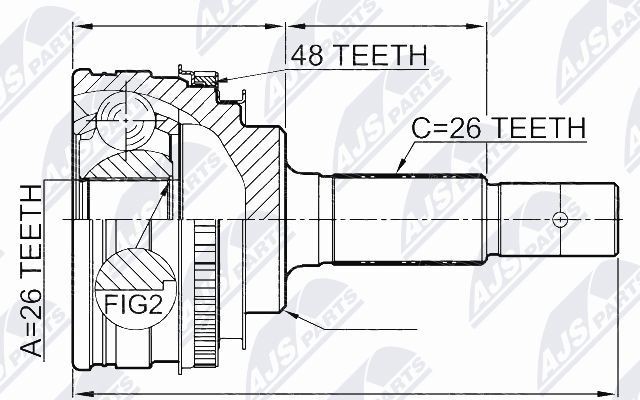 NTY Joint kit, drive shaft Article number: NPZ-TY-003 cheaply