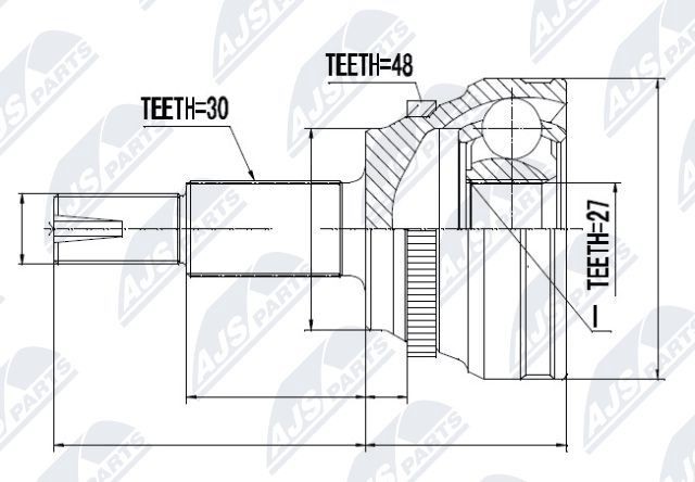 NTY Joint kit, drive shaft Article number: NPZ-TY-089 cheaply
