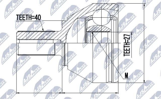 NTY Joint kit, drive shaft Article number: NPZ-VV-018 cheaply