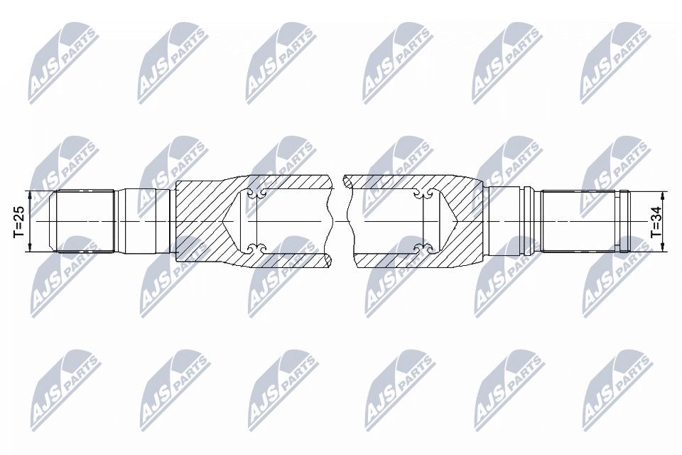NTY Joint kit, drive shaft Article number: NWP-PL-003 cheaply