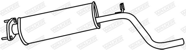 WALKER Middle silencer Article number: 18886 cheaply
