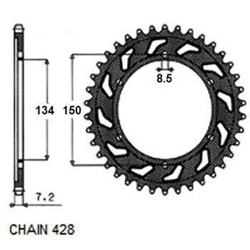 SUNSTAR Tandhjul Varenummer: 1-2682-52 billige
