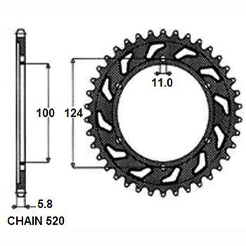 SUNSTAR Chain Sprocket Article number: 1-3435-45 cheaply