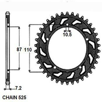 SUNSTAR Chain Sprocket Article number: 1-4386-48 cheaply