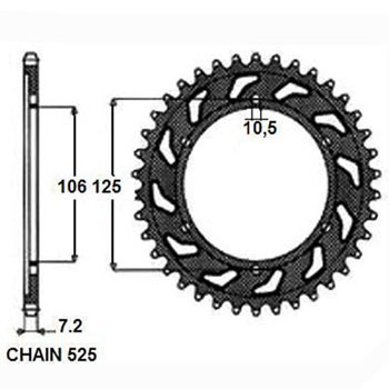 SUNSTAR Chain Sprocket Article number: 1-4448-49 cheaply