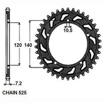 SUNSTAR Chain Sprocket Article number: 1-4499-45 cheaply