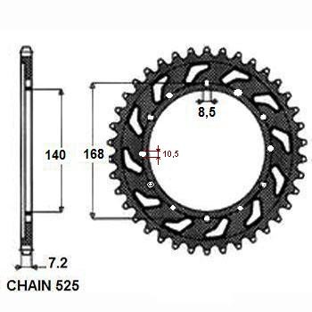 SUNSTAR Chain Sprocket Article number: 1-4656-47 cheaply