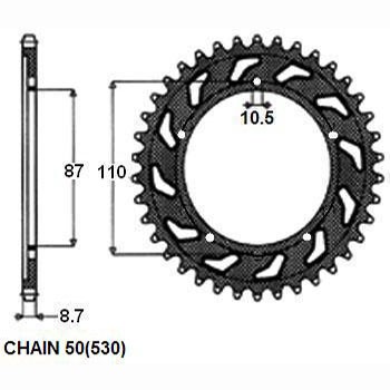 SUNSTAR Chain Sprocket Article number: 1-5383-47 cheaply